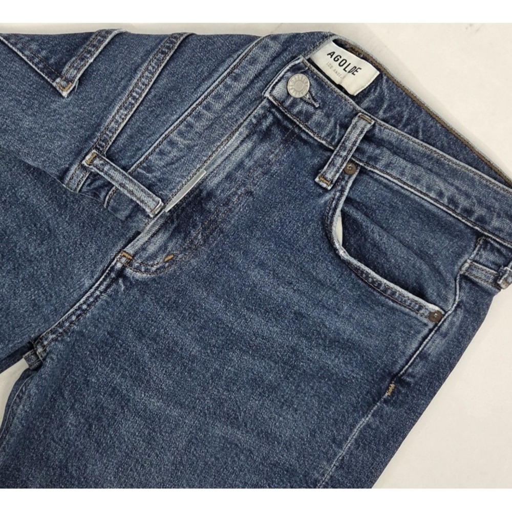 AGOLDE Merrel Mid Rise Slim Straight Leg Jeans Medium Wash Blue Size 29